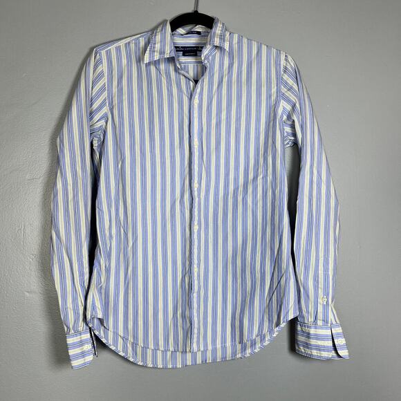 ✨Polo Ralph Lauren Sport Womens Size 8 Slim Fit Striped Button Up Long Sleeve - Picture 1 of 7
